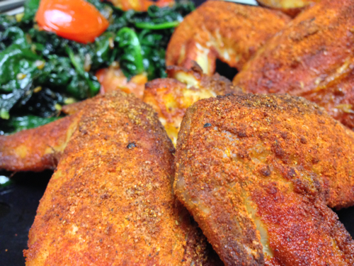 Wings cooked